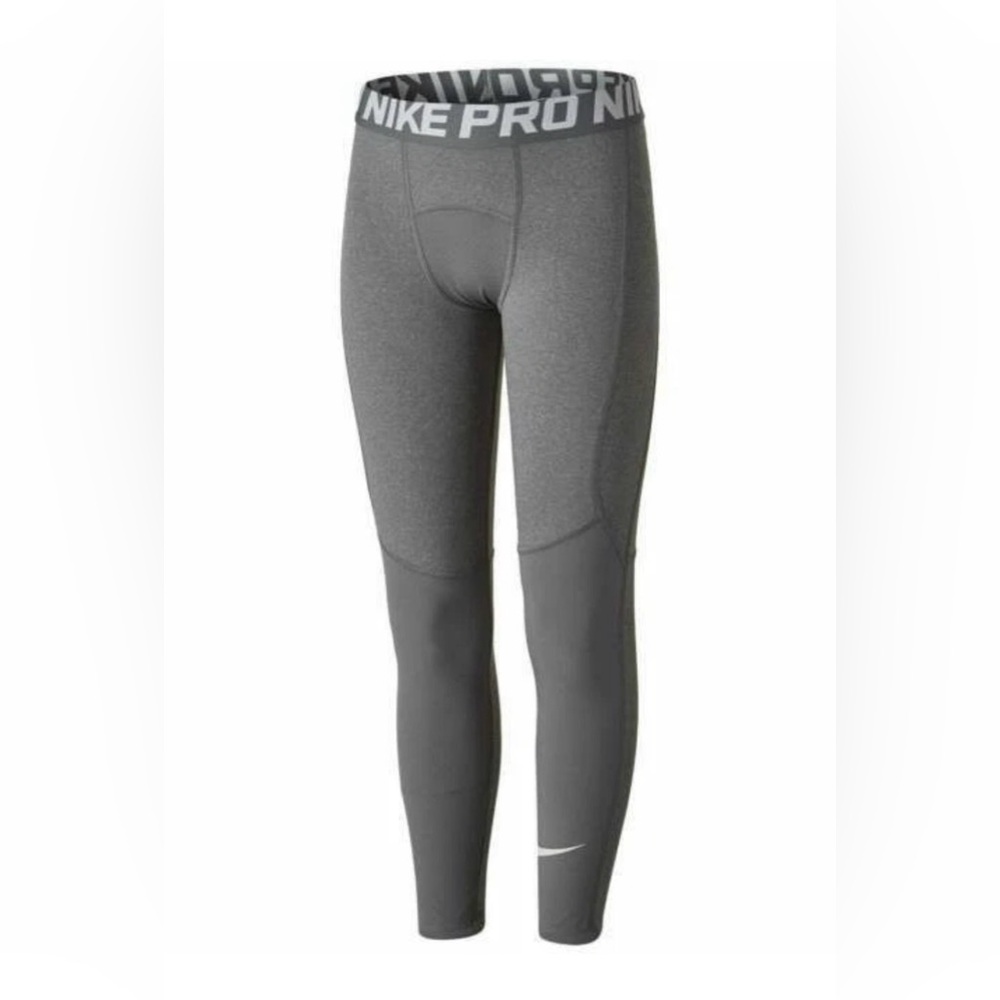 Nike Boys' Pro Dri-Fit Training Tights BV3516-091  Gray Size Medium